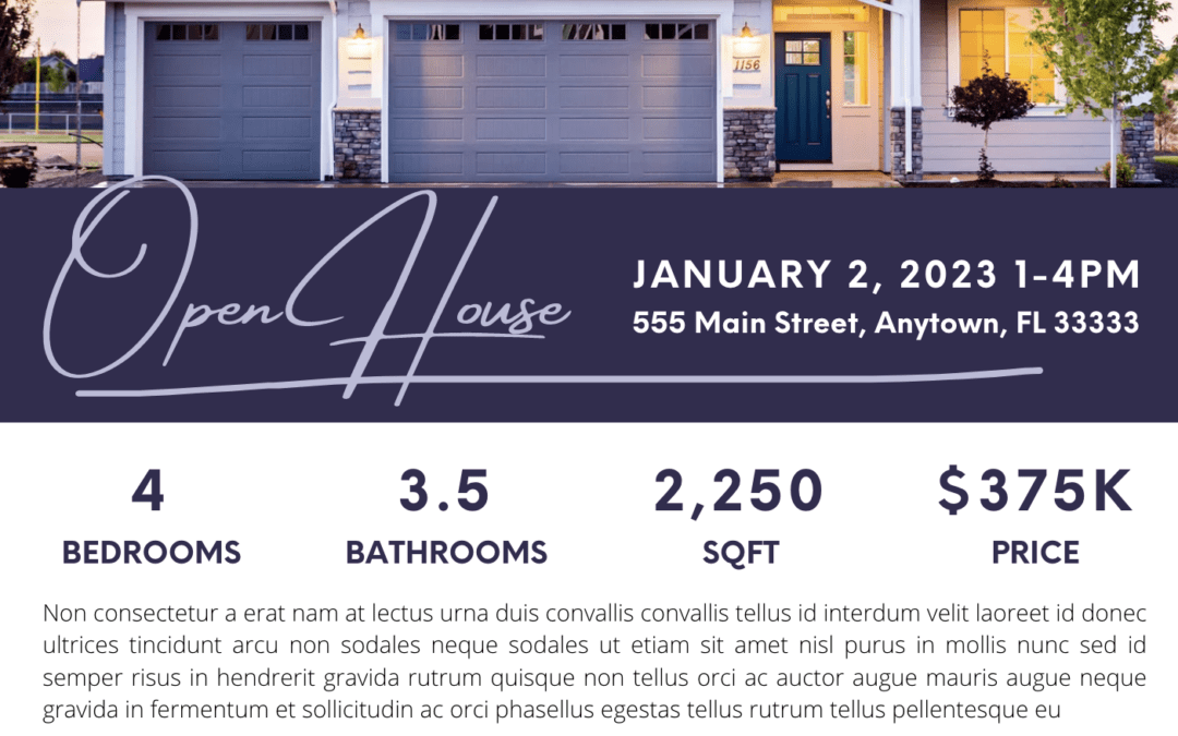 Another Free Open House Flyer Template for Canva
